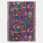 Trippy Psychedelic Mushroom Pattern Decke (Vorderseite Vertikal)