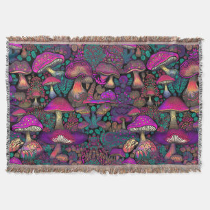 Trippy Psychedelic Mushroom Pattern Decke