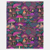 Trippy Psychedelic Mushroom Pattern Fleecedecke (Vorderseite)