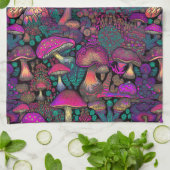 Trippy Psychedelic Mushroom Pattern Geschirrtuch (Gefaltet)