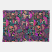 Trippy Psychedelic Mushroom Pattern Geschirrtuch (Horizontal)