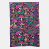 Trippy Psychedelic Mushroom Pattern Geschirrtuch (Vertikal)