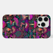 Trippy Psychedelic Mushroom Pattern iPhone Hülle (Rückseite (Horizontal))