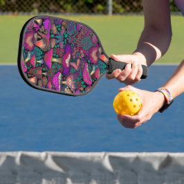 Trippy Psychedelic Mushroom Pattern Pickleball Schläger