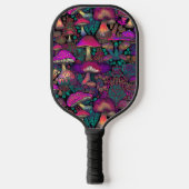Trippy Psychedelic Mushroom Pattern Pickleball Schläger (Vorderseite)