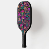 Trippy Psychedelic Mushroom Pattern Pickleball Schläger (Links)