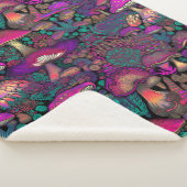 Trippy Psychedelic Mushroom Pattern Sherpadecke (3/4)