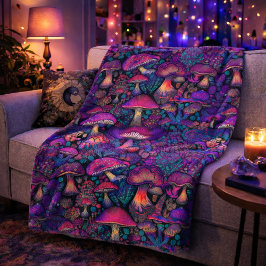 Trippy Psychedelic Mushroom Pattern Sherpadecke