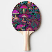 Trippy Psychedelic Mushroom Pattern Tischtennis Schläger (Vorderseite)