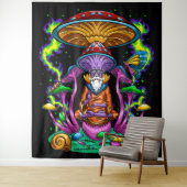 Trippy Psychedelic Mushroom Wizard Wandteppich (Beispiel)