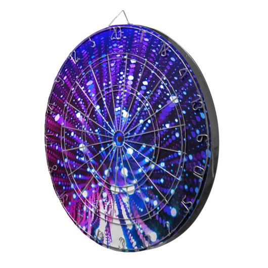 Trippy Psychedelic Optical Illusion Space Galaxy Dartscheibe (Vorderseite rechts)