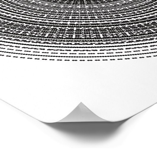 Trippy Psychedelic Radialdot Design Poster (Ecke)