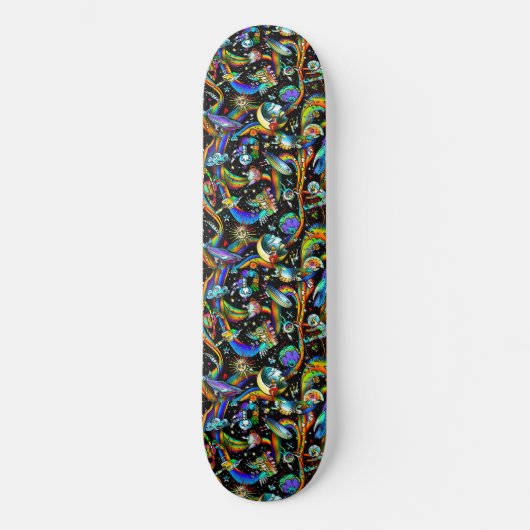 Trippy Psychedelic Skateboard (Vorderseite)