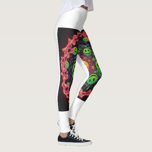 Trippy Psychedelic Smiley Leggings 😊 🌀 (Rechts)