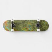 Trippy Psychedelic Spiral Fraktal Art Skateboard (Horizontal)