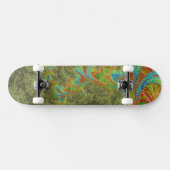 Trippy Psychedelic Spiral Fraktal Art Skateboard (Horizontal)