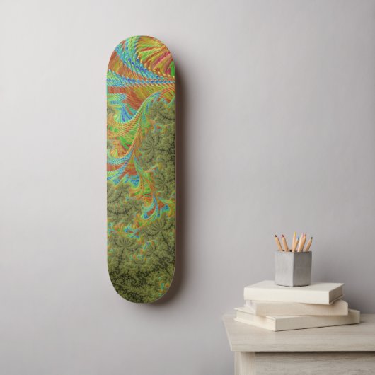 Trippy Psychedelic Spiral Fraktal Art Skateboard (Wandkunst)