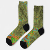 Trippy Psychedelic Spiral Fraktal Art Socken (Linkes Detail)