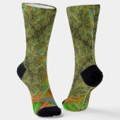 Trippy Psychedelic Spiral Fraktal Art Socken (Gewinkelt)