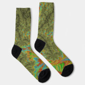 Trippy Psychedelic Spiral Fraktal Art Socken (Rechts)