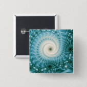 Trippy Psychedelic Starstorm Fine-Fraktal Button (Vorne & Hinten)