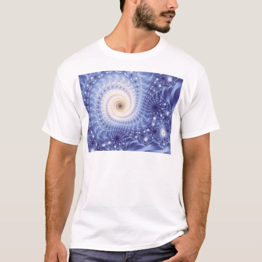 Trippy Psychedelic Starstorm Fine-Fraktal T-Shirt (Vorderseite)