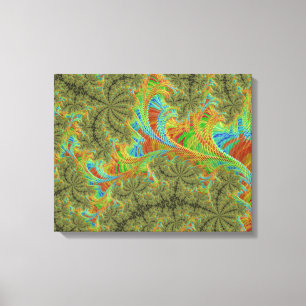 Trippy psychedelische Spirale Fraktal-Kunst Leinwanddruck