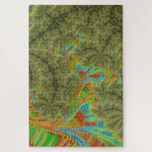 Trippy psychedelische Spirale Fraktal-Kunst Puzzle