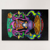 Trippy Pyschedelic Mushroom Wizard Puzzle (Horizontal)