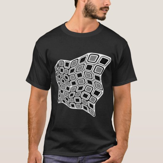 Trippy Quadrate T-Shirt (Vorderseite)