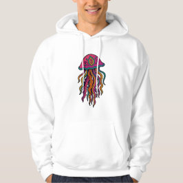 Trippy Quallen Neon Grafik Hoodie