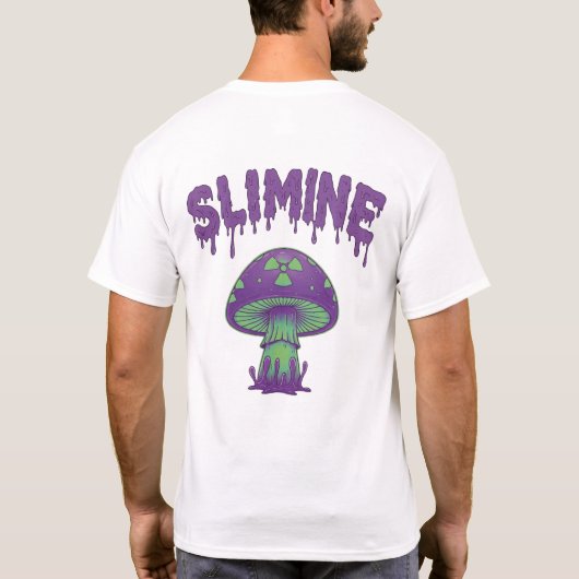 Trippy Radioactive Purple Mushroom with Dripping S T-Shirt (Rückseite)