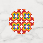 Trippy Rainbow-Blume Konfetti (Klein Vorderseite)