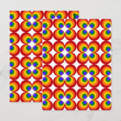 Trippy Rainbow-Blume Postkarte (Vorne/Hinten)