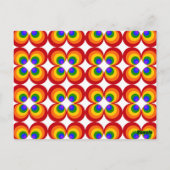 Trippy Rainbow-Blume Postkarte (Rückseite)