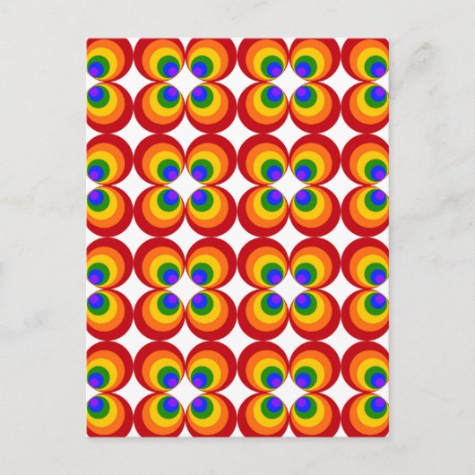 Trippy Rainbow-Blume Postkarte (Vorderseite)