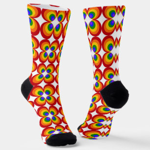 Trippy Rainbow-Blume Socken