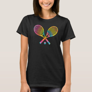 Trippy Rainbow Hippie Gefärbte Krawatte Tennis T-Shirt