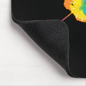 Trippy Rainbow Hippie - Krawatte-Färbung Skiing Mousepad (Ecke)