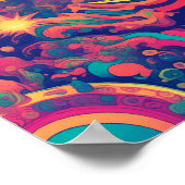 Trippy Rainbow Whirlwind Poster (Ecke)