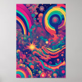 Trippy Rainbow Whirlwind Poster (Vorne)
