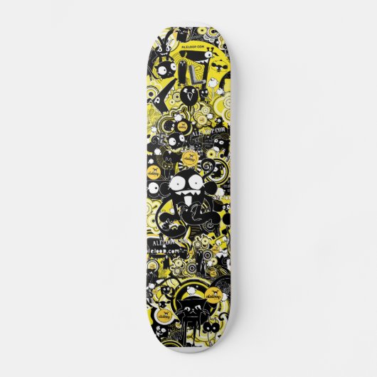 Trippy Raum-Außerirdische Skateboard (Vorderseite)