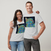 Trippy Raum-Katze T-Shirt (Unisex)