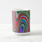 Trippy Red, Green und Blue Abstrakt Groovy Art Kaffeetasse (Mittel)