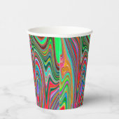 Trippy Red, Green und Blue Abstrakt Groovy Art Pappbecher (Rechts)