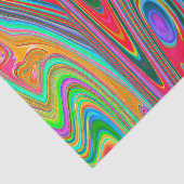 Trippy Red, Green und Blue Abstrakt Groovy Art Seidenpapier (Ausschnitt)