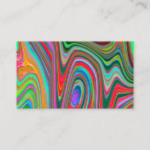 Trippy Red, Green und Blue Abstrakt Groovy Art Visitenkarte (Vorderseite)