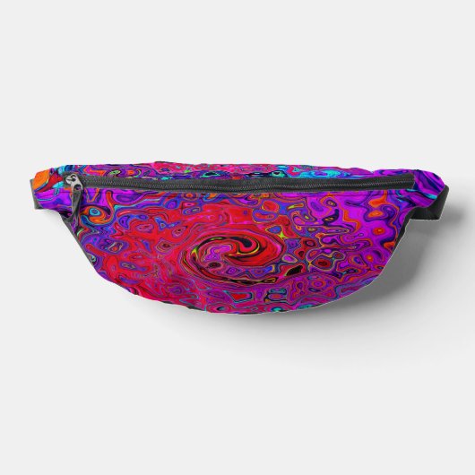 Trippy Red und Lila Abstrakt Retro Liquid Swirl Bauchtasche (Ablage )