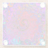 Trippy Red und Lila Abstrakt Retro Liquid Swirl Glasuntersetzer (Rückseite)