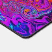 Trippy Red und Lila Abstrakt Retro Liquid Swirl Schreibtischunterlage (Ecke)